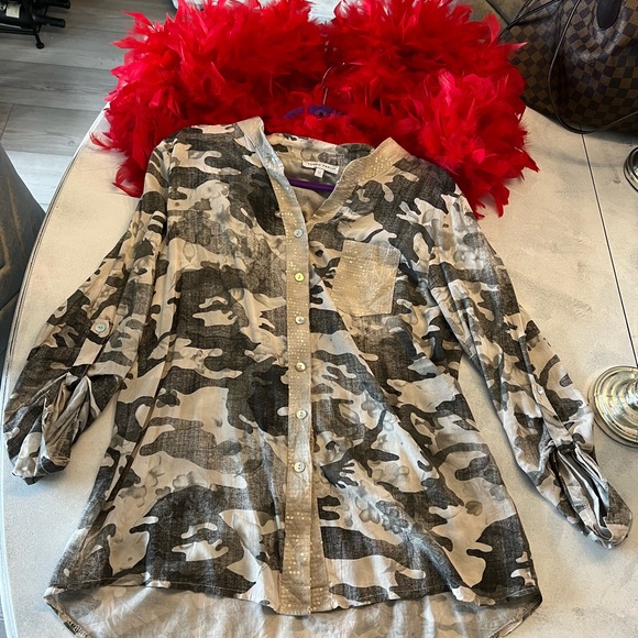 Tempo Paris Medium cotton Camouflage with Sequins - Picture 3 of 4